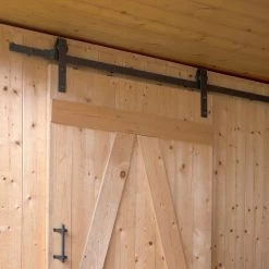 Schuifdeursysteem Industrieel Mat Zwart Complete Set Met Hangrollen -Huishoudapparatuur 41 1021