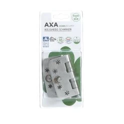 AXA Veiligheidsscharnier Schijflager SKG 3-sterren RVS 89x89 Mm - 2 Stuks