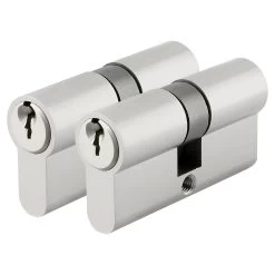 KARWEI Profielcilinder Nikkel 30/30 Mm Gelijksluitend (2 Stuks)