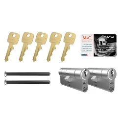 M&C Veiligheidscilinder 30/30 Mm SKG 2-sterren (2 Stuks) -Huishoudapparatuur 41 1034