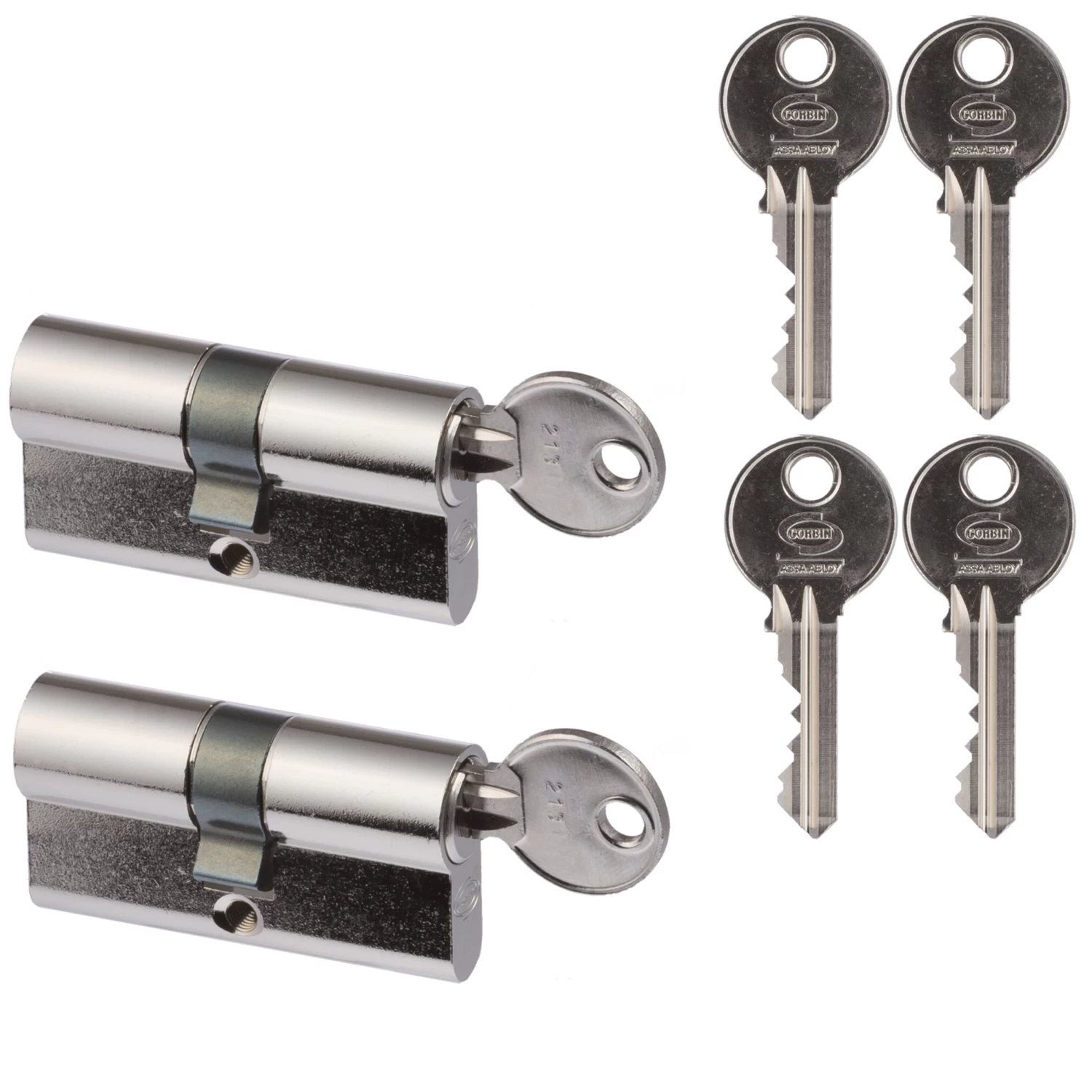 NEMEF Profielcilinder Nikkel 30/30 Mm Gelijksluitend (2 Stuks) 3 NEMEF Profielcilinder Nikkel 30/30 Mm Gelijksluitend (2 Stuks)