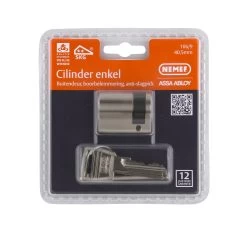 NEMEF Halve Veiligheidscilinder 30/10 Mm SKG 2-sterren -Huishoudapparatuur 41 1099