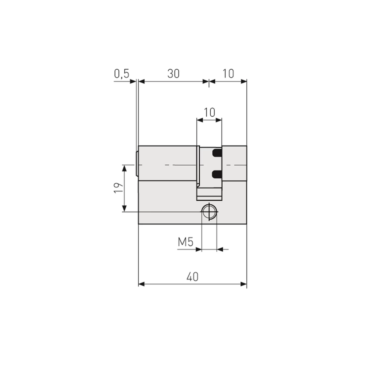 Abus Deurcilinder E60NP High Security 10/30 Mm 4 Abus Deurcilinder E60NP High Security 10/30 Mm - Afbeelding 2