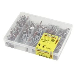 ROTADRILL Assortimentsdoos 7-delig Met Schroef Universeel Platkop Verzinkt Assorti