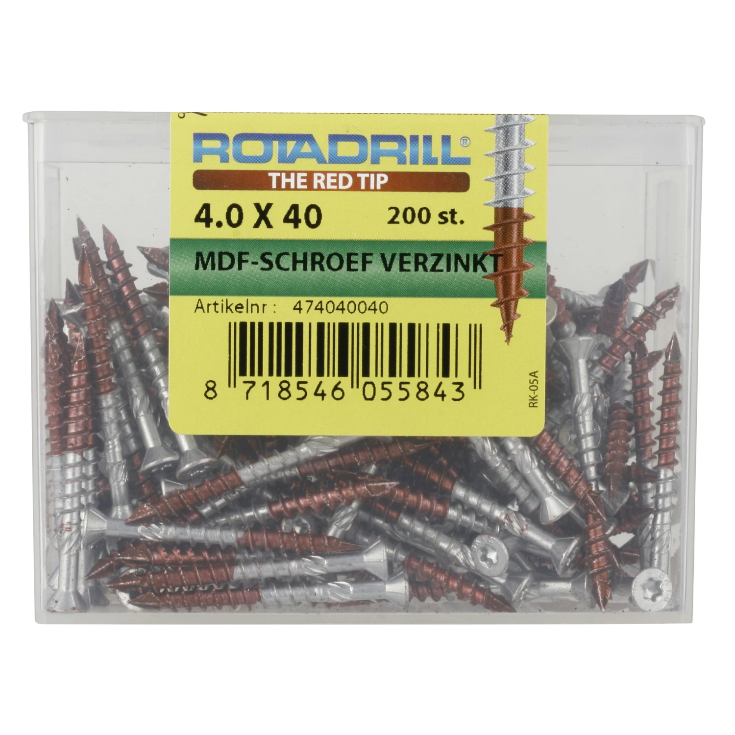 ROTADRILL Mdf-schroef Verzinkt 4,0x40 Mm (200 Stuks) 3 ROTADRILL Mdf-schroef Verzinkt 4,0x40 Mm (200 Stuks)