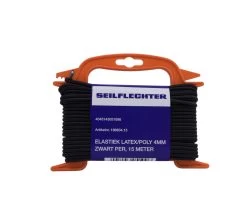 ELASTIEK LATEX/POLY 4MM ZWART 15MTR