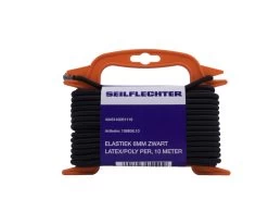ELASTIEK LATEX/POLY 6MM ZWART 10MTR