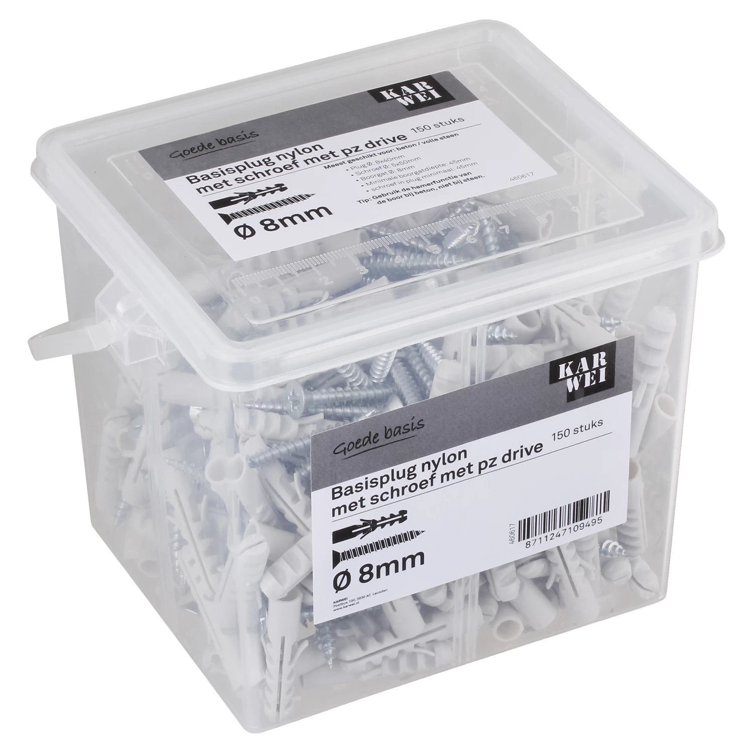 KARWEI Basisplug 8x40mm + Uni 5x50mm 150ST 3 KARWEI Basisplug 8x40mm + Uni 5x50mm 150ST