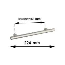 Greep Theo Rvs 224mm -Huishoudapparatuur 41 1547