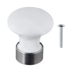 Knop Porselein Wit 30mm 8 Knop Porselein Wit 30mm -Huishoudapparatuur 41 1554