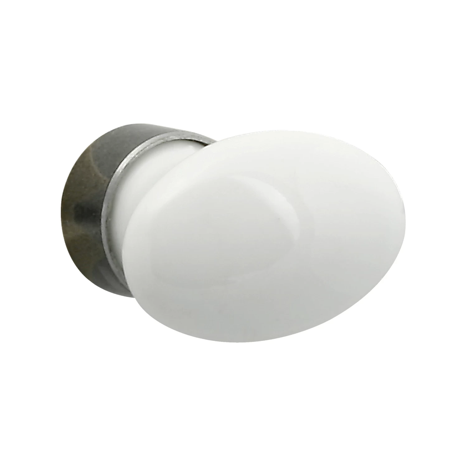 Knop Ovaal Wit 32mm 4 Knop Ovaal Wit 32mm - Afbeelding 2