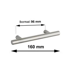 Greep Theo Rvs 160mm -Huishoudapparatuur 41 1634