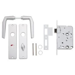 KARWEI Insteekslot Badkamerslot/wc-slot Compleet Met Deurschild Doorn 50mm PC 63mm