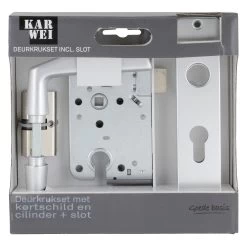 KARWEI Insteekslot Set Compleet Cilinder En Deurschild Doorn 50mm -Huishoudapparatuur 41 241
