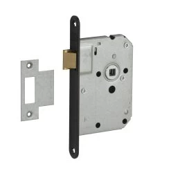 NEMEF Insteekslot Loopslot Met Zwarte Voorplaat Doorn 50mm