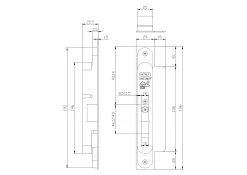 NEMEF Veiligheidsslot Zelfsluitend Haakschoot SKG 2-sterren Doorn 50mm PC 55mm -Huishoudapparatuur 41 255
