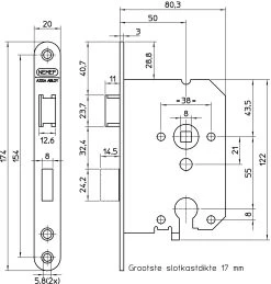 NEMEF 1200 Serie Insteekcilinderslot Binnendeur Met Rvs Voorplaat Binnendeur Doorn 50mm PC 55mm 7 NEMEF 1200 Serie Insteekcilinderslot Binnendeur Met Rvs Voorplaat Binnendeur Doorn 50mm PC 55mm -Huishoudapparatuur 41 283