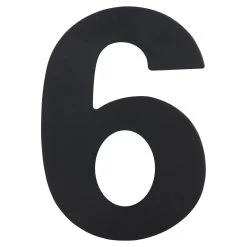 Huiscijfer 6/9 Zwart RVS 15 X 10 Cm