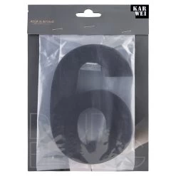 Huiscijfer 6/9 Zwart RVS 15 X 10 Cm -Huishoudapparatuur 41 5