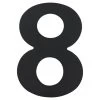 Huiscijfer 8 Zwart RVS 15 X 10 Cm -Huishoudapparatuur 41 563