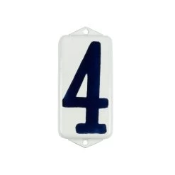 Huiscijfer 4 Emaille