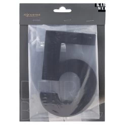 Huiscijfer 5 Zwart RVS 15 X 10 Cm -Huishoudapparatuur 41 582
