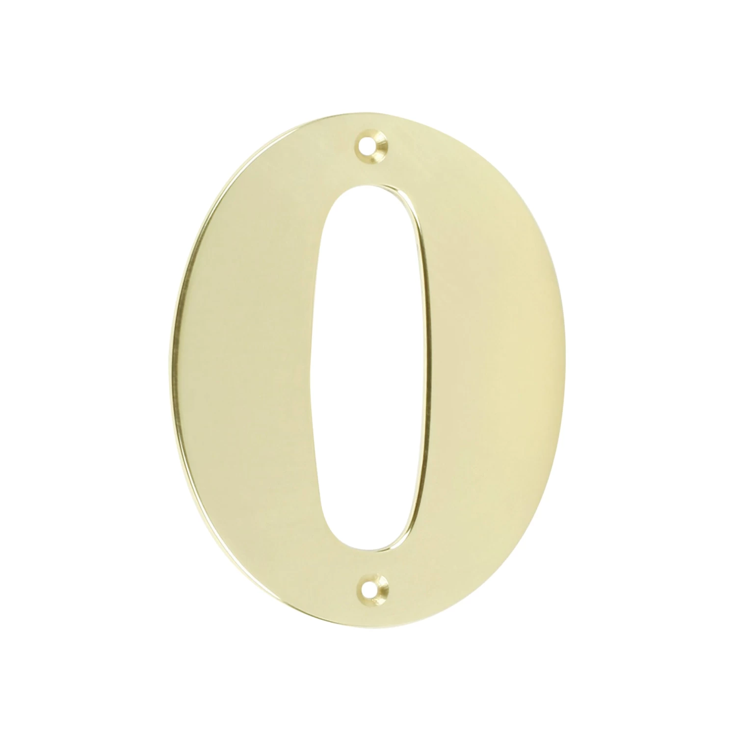 Huiscijfer 0 Messing Glad 3 Huiscijfer 0 Messing Glad