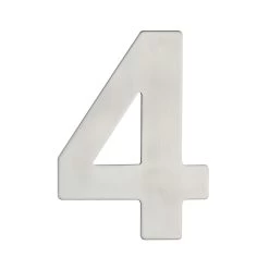 Huiscijfer 4 RVS Klein