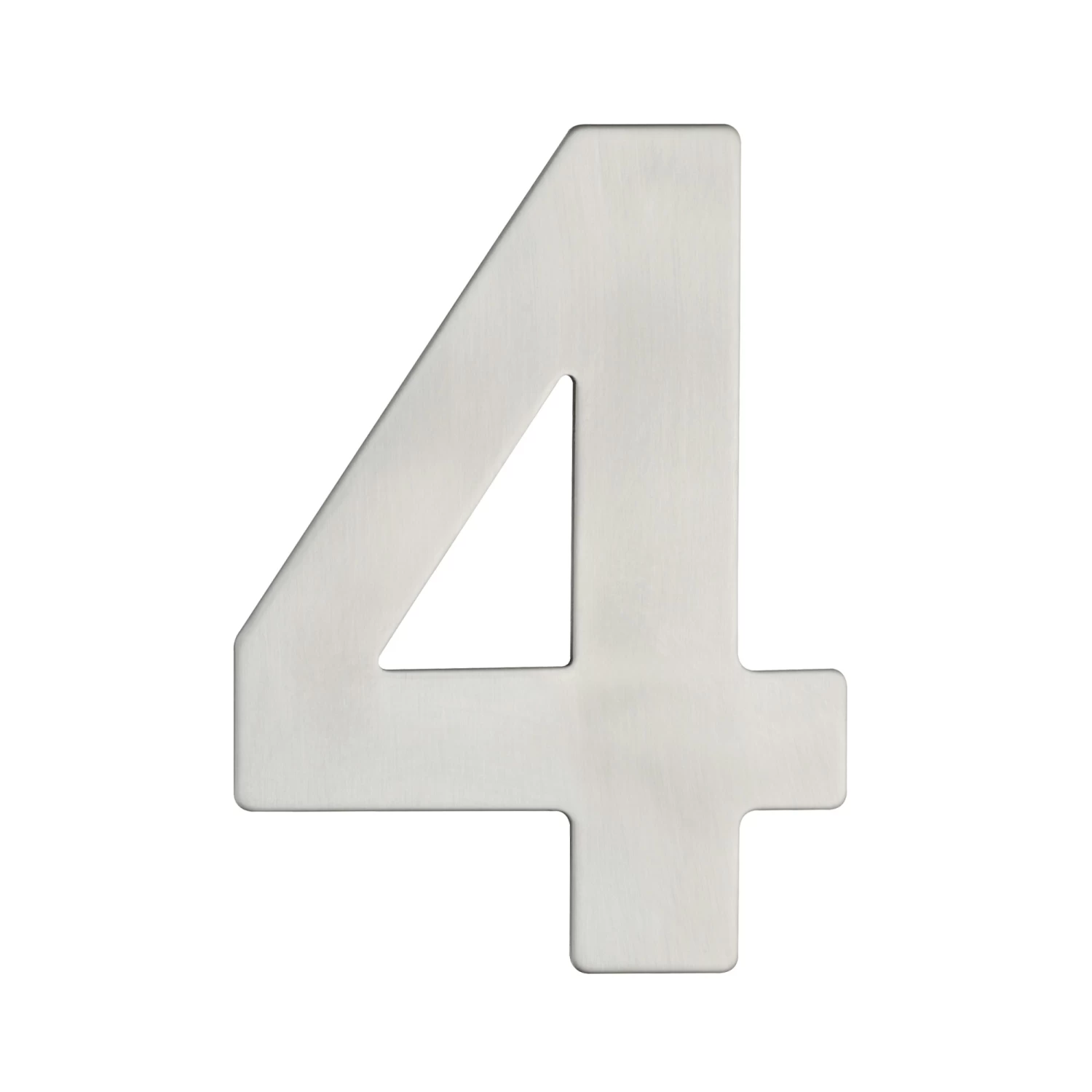 Huiscijfer 4 RVS Klein 3 Huiscijfer 4 RVS Klein