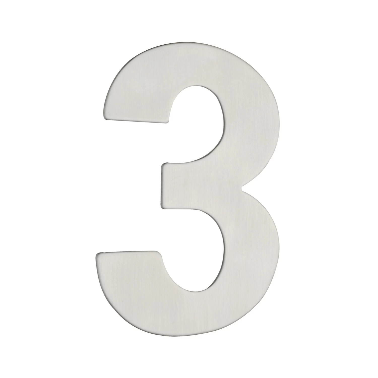 Huiscijfer 3 RVS Klein 3 Huiscijfer 3 RVS Klein