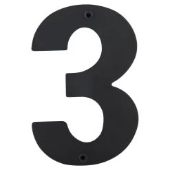 Huiscijfer 3 Zwart RVS 15 X 10 Cm -Huishoudapparatuur 41 602