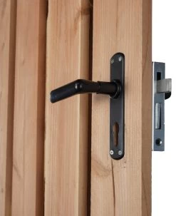 Tuinpoortsluiting Poortslot Voor Cilinderslot Met Beslag Zwart -Huishoudapparatuur 41 805