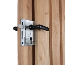 Tuinpoortsluiting Poortslot Voor Cilinderslot Met Beslag Zwart -Huishoudapparatuur 41 806