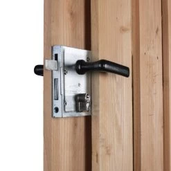 Tuinpoortsluiting Poortslot Voor Cilinderslot Met Beslag Zwart -Huishoudapparatuur 41 807