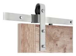 Schuifdeursysteem Industrieel RVS Complete Set Met Hangrollen