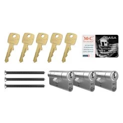 M&C Veiligheidscilinder 30/30 Mm SKG 2-sterren (3 Stuks) -Huishoudapparatuur 41 991